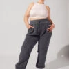 Blanket Pants In Faux Sherpa - Cool Grey