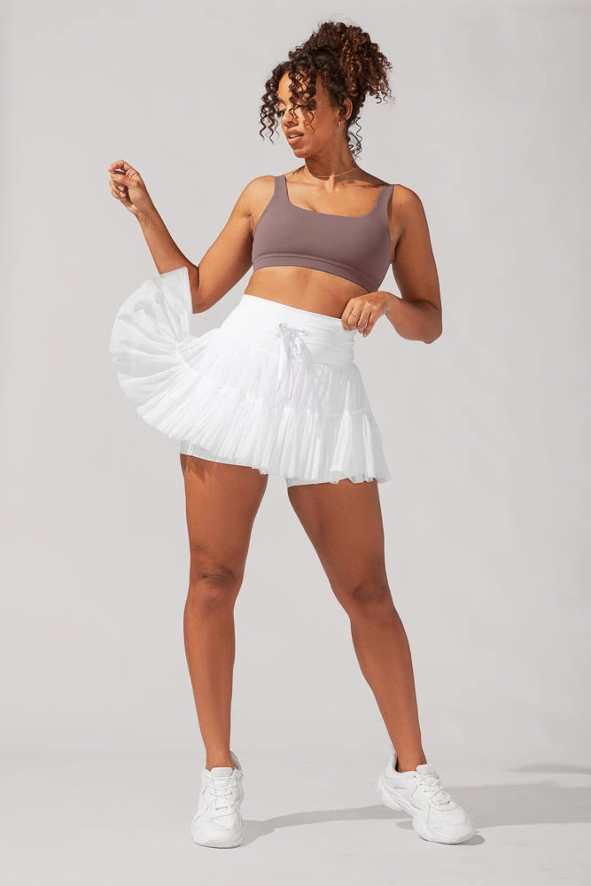 Pirouette Tiered Skort - Cool White - Image 9