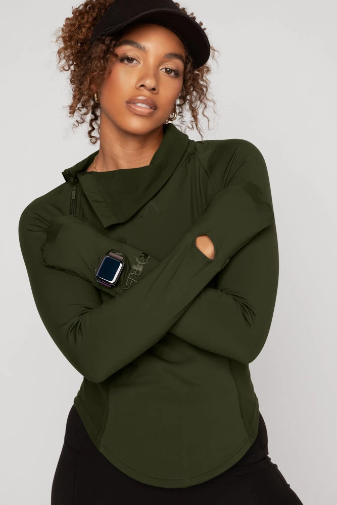 Chasing Pavements Mockneck Pullover - Evergreen - Image 6