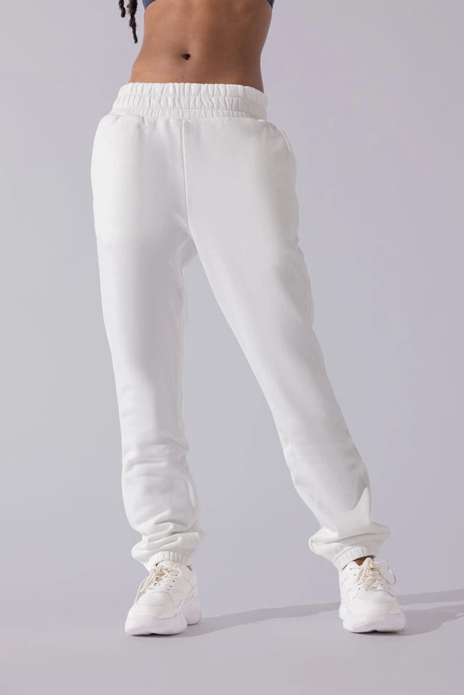 Cloud Rollover Sweatpant - White - Image 3