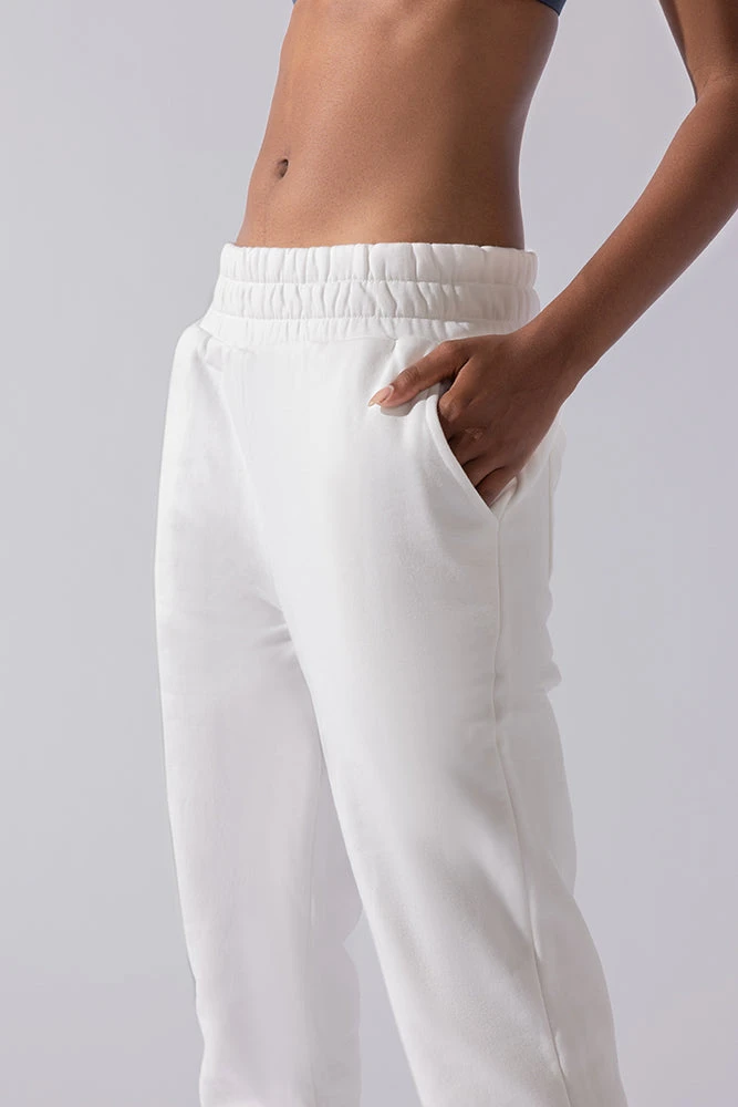 Cloud Rollover Sweatpant - White - Image 5
