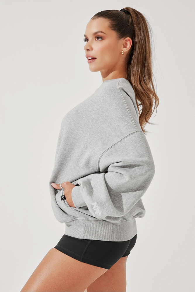 Cloud Crewneck Sweater - Heather Grey - Image 8