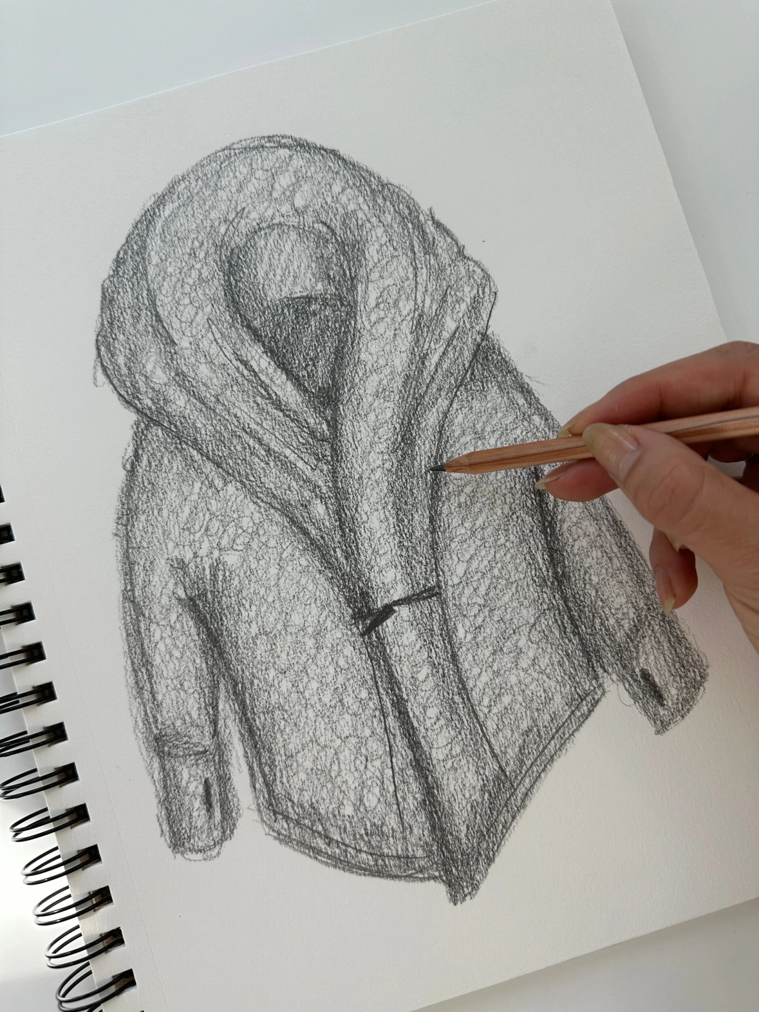 Faux Sherpa Cocoon Coat - Olive - Image 3