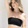 Sandbar Strapless Top - Black Rib