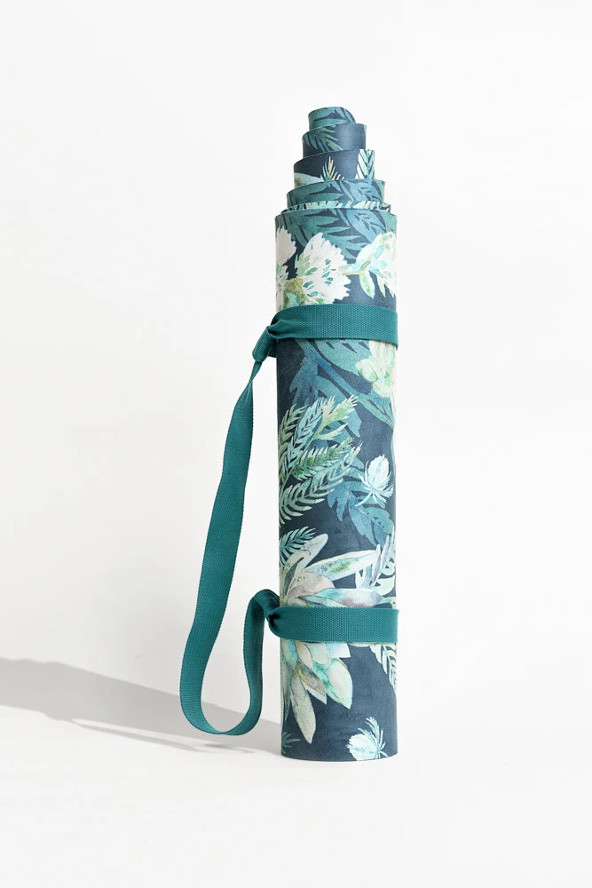 Vegan Suede Yoga Mat - Flourishing Foliage - Image 3