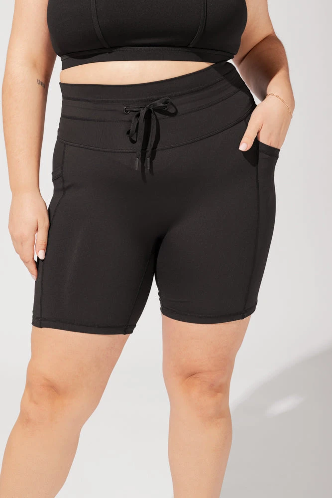 Cargo Biker Short With Pockets (Pet Hair Resistant) - Black - Image 2