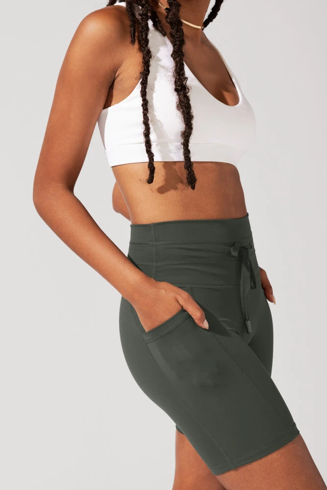 Cargo Biker Short With Pockets (Pet Hair Resistant) - Forestwood - Image 3