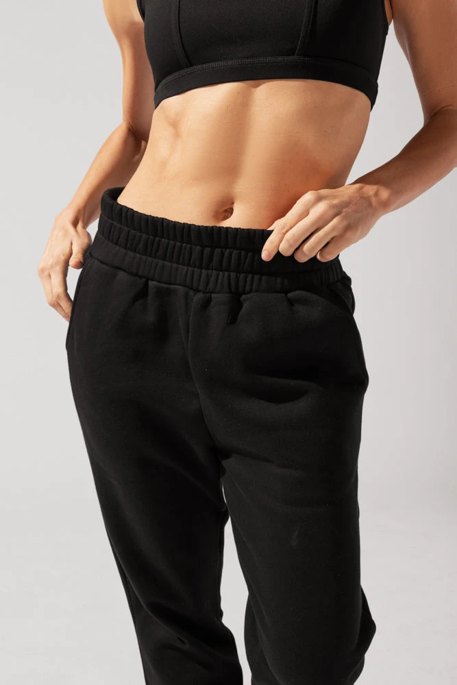 Cloud Rollover Sweatpant - Black - Image 2