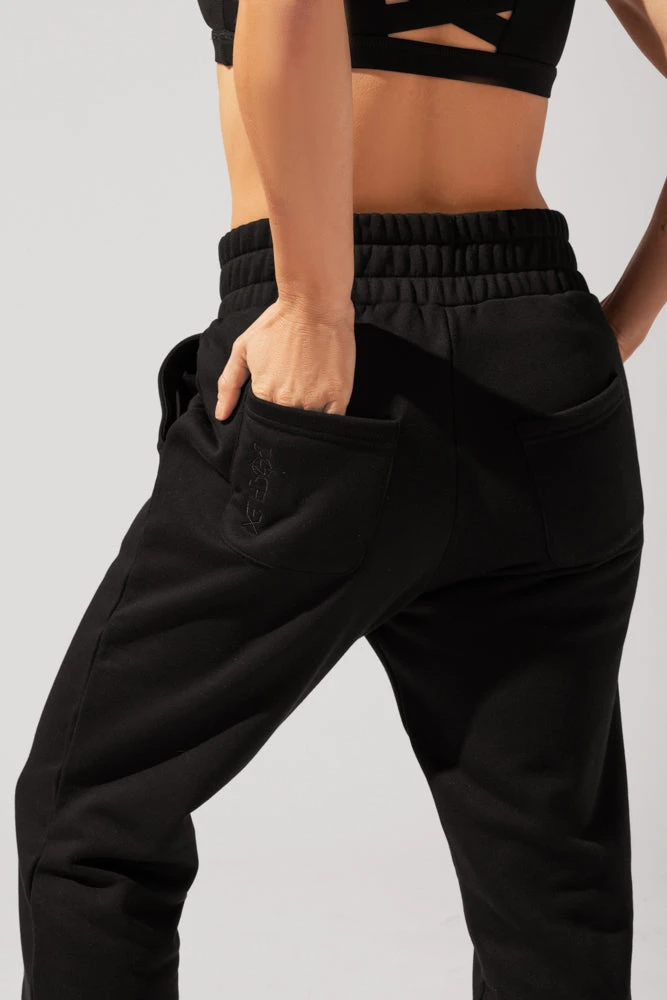 Cloud Rollover Sweatpant - Black - Image 3