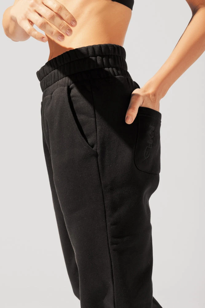 Cloud Rollover Sweatpant - Black - Image 5