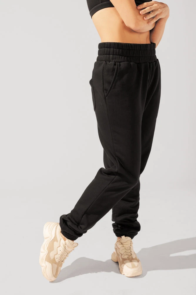 Cloud Rollover Sweatpant - Black - Image 8