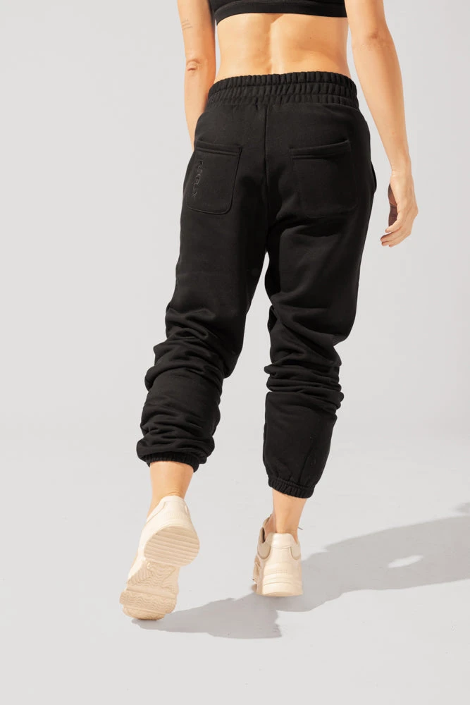 Cloud Rollover Sweatpant - Black - Image 9