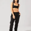 Cloud Rollover Sweatpant - Black