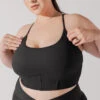 Plié Corset Crop Bralette - Black