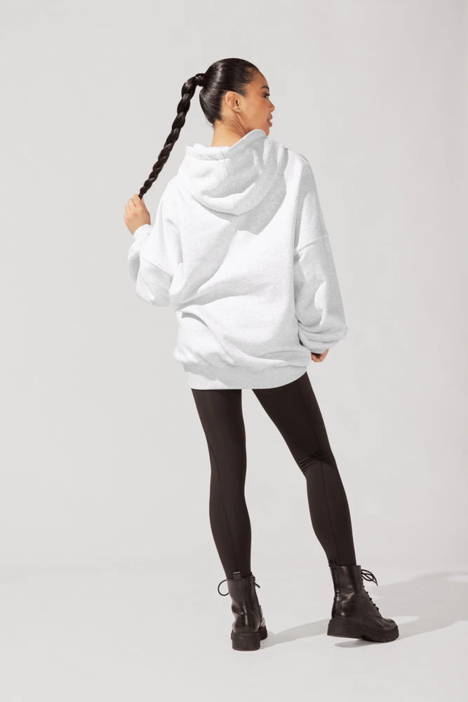 Long Cloud Hoodie - Light Heather Grey - Image 8