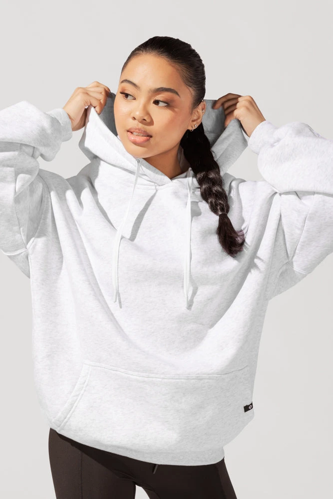 Long Cloud Hoodie - Light Heather Grey - Image 10