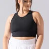 Sweat Sesh Crop Top - Black