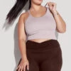 What's The Scoop Seamless Crop Tank - Smoky Lilac