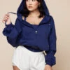 Zip Cloud Hoodie - Sapphire