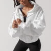 Zip Cloud Hoodie - White