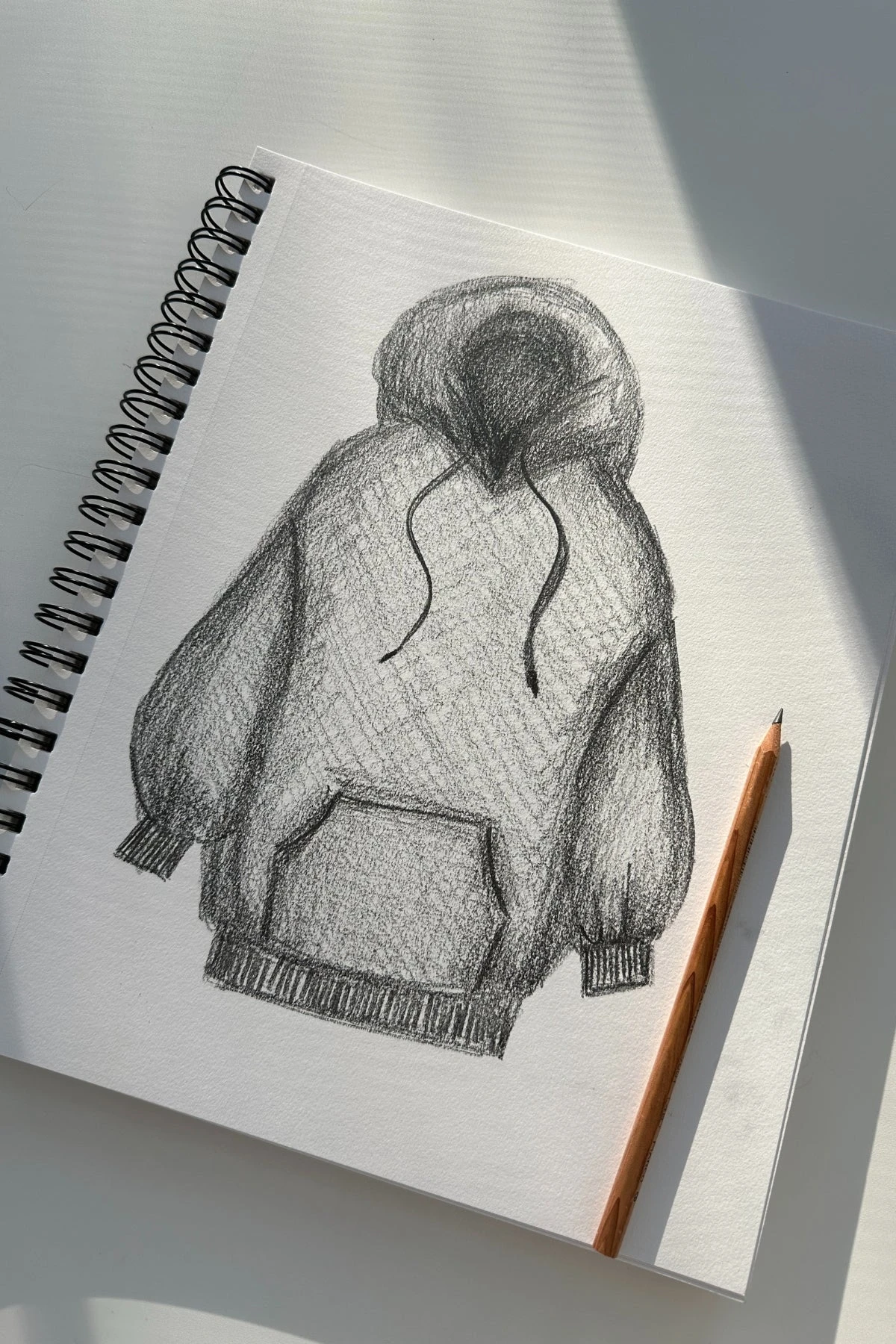 Long Cloud Hoodie - Light Heather Grey - Image 3